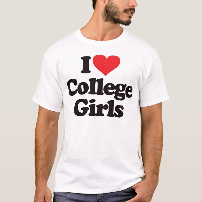 Camiseta Eu amo as universitárias (Frente)