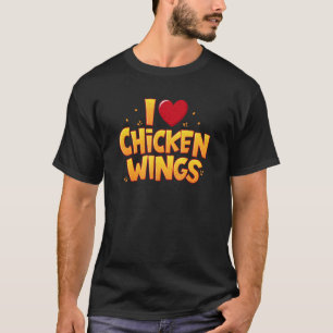 Camiseta Eu Amo Asa de Frango Buffalo Wings Fast Food