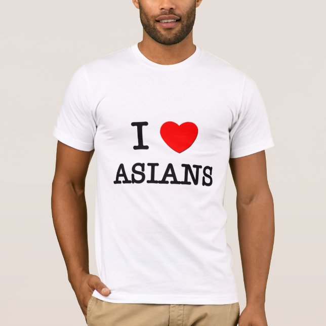 Camiseta Eu amo asiáticos (Frente)