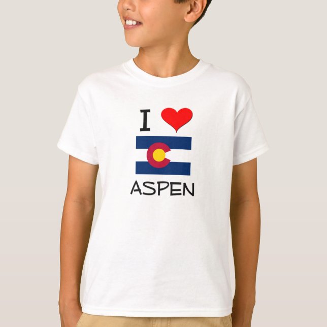 Camiseta Eu amo ASPEN Colorado (Frente)