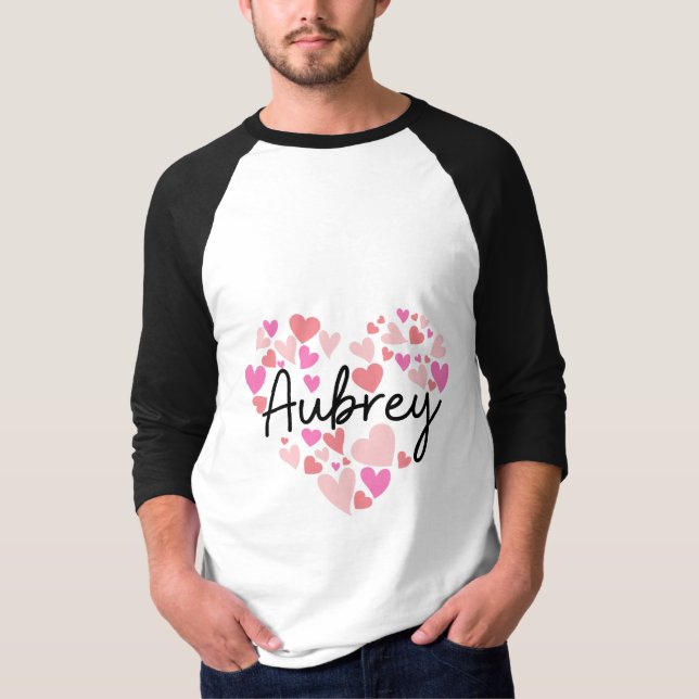 Camiseta Eu amo Aubrey (Frente)