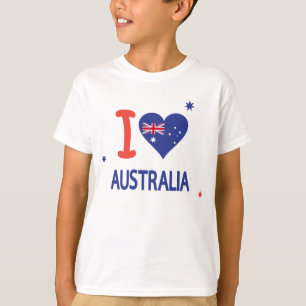Camiseta EU AMO AUSTRÁLIA Feliz Dia da Austrália 26 de jane