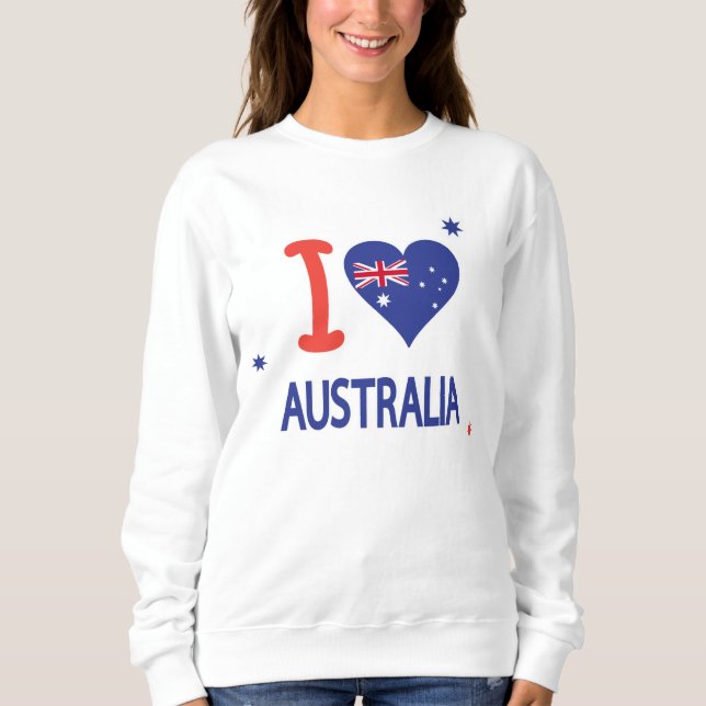Camiseta EU AMO AUSTRÁLIA Feliz Dia da Austrália 26 de jane (Frente)
