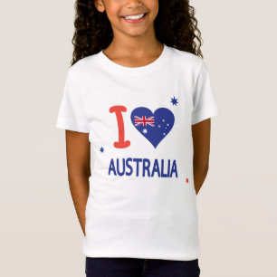 Camiseta EU AMO AUSTRÁLIA Feliz Dia da Austrália 26 de jane
