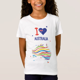 Camiseta EU AMO AUSTRÁLIA Feliz Dia da Austrália 26 de jane