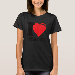 Camiseta Eu Amo Áustria Pátria Bandeira Austríaca