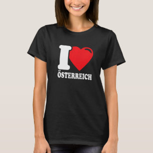 Camiseta Eu Amo Áustria Pátria Bandeira Austríaca 1