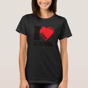 Camiseta Eu Amo Áustria Pátria Bandeira Austríaca 2