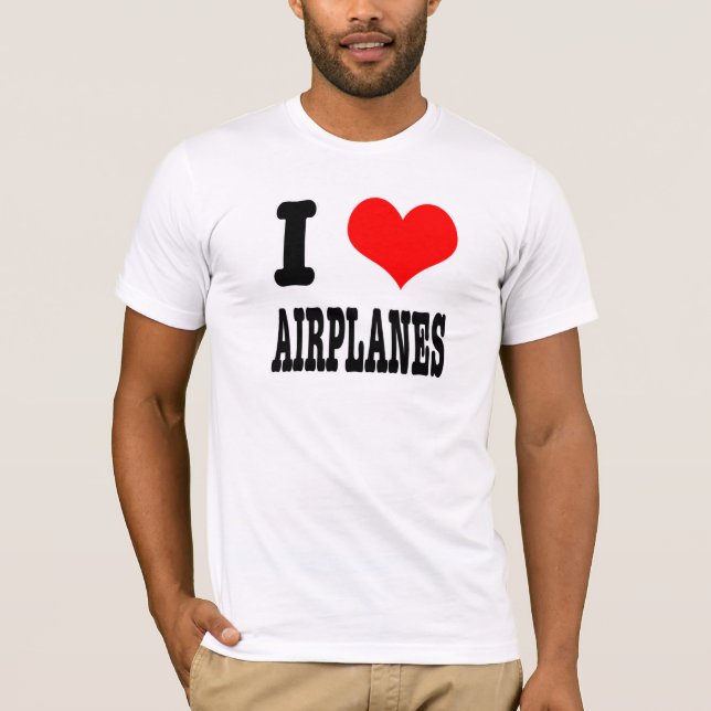 CAMISETA EU AMO AVIÕES (Frente)