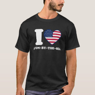 Camiseta Eu amo Avon by the Sea Eu adoro Avon by the Sea