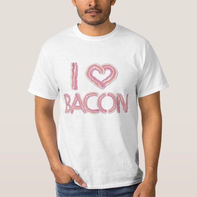 Camiseta Eu Amo Bacon (Frente)