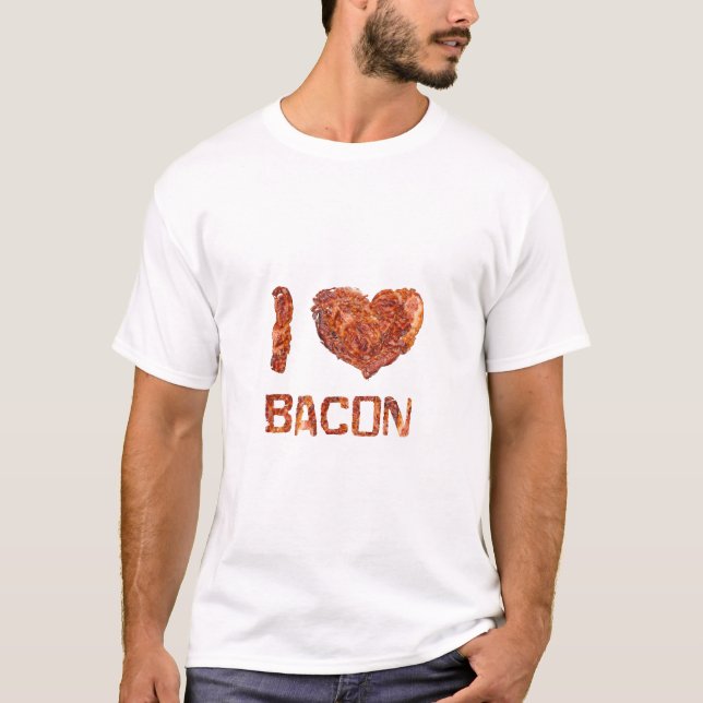 Camiseta Eu Amo Bacon (Frente)