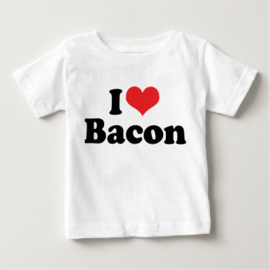 Camiseta Eu Amo Bacon de Coração - Amante de Bacon