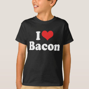 Camiseta Eu Amo Bacon de Coração - Amante de Bacon