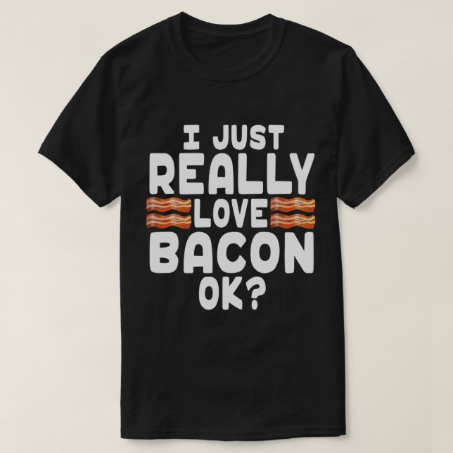 Camiseta Eu Amo Bacon Lover (Frente do Design)