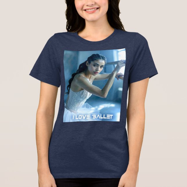 CAMISETA EU AMO BALÉ - BALÉ & DANÇA (Frente)