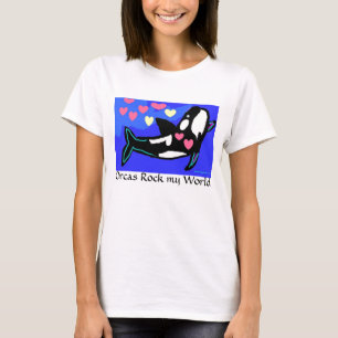 Camiseta Eu amo baleias da orca