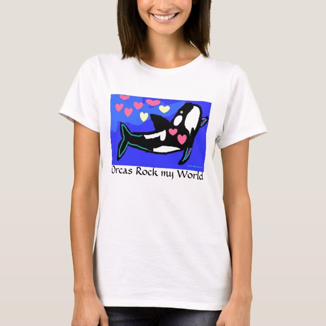 Camiseta Eu amo baleias da orca (Frente)