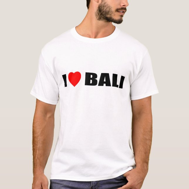 Camiseta Eu amo Bali, Indonésia (Frente)