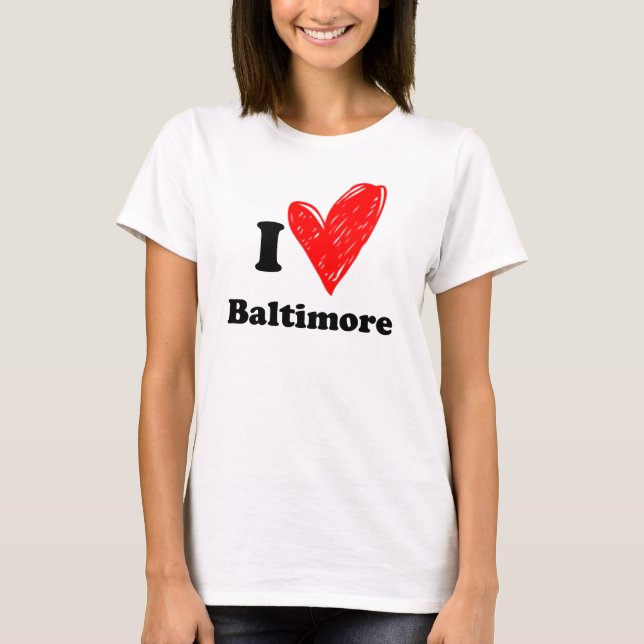Camiseta Eu amo Baltimore (Frente)