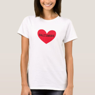 Camiseta Eu Amo Baltimore Hometown Maryland Estado Residenc