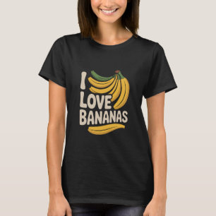 Camiseta Eu Amo Bananas Arte de Banana