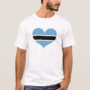 Camiseta Eu Amo Bandeira Botsuana