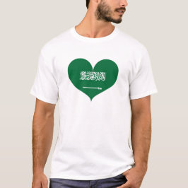 Camiseta Eu Amo Bandeira da Arábia Saudita