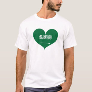 Camiseta Eu Amo Bandeira da Arábia Saudita
