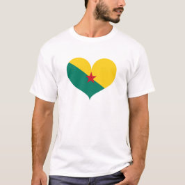 Camiseta Eu Amo Bandeira Da Guiana