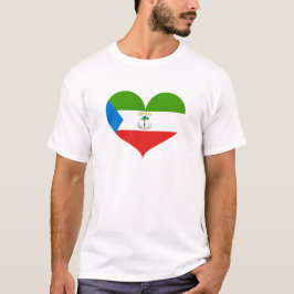Camiseta Eu Amo Bandeira Da Guiné Equatorial