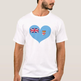 Camiseta Eu Amo Bandeira de Fiji