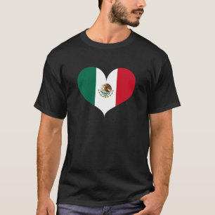 Camiseta Eu Amo Bandeira do México
