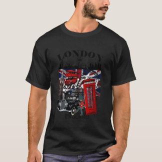 Camiseta Eu Amo Bandeira do Reino Unido Londres com Gráfico