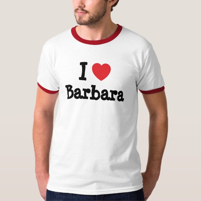 Camiseta Eu amo Barbara Heart-Shirt (Frente)