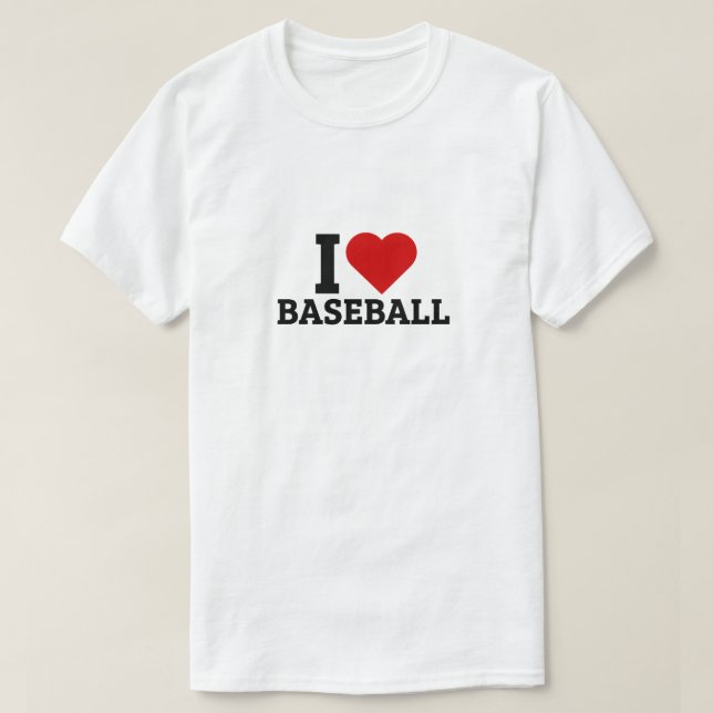Camiseta Eu Amo Baseball - Baseball Lover (Frente do Design)