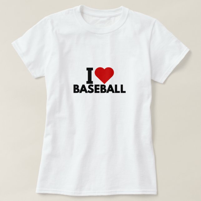 Camiseta Eu Amo Baseball - Baseball Lover (Frente do Design)