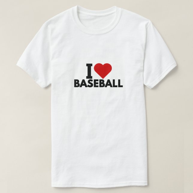 Camiseta Eu Amo Baseball - Baseball Lover (Frente do Design)