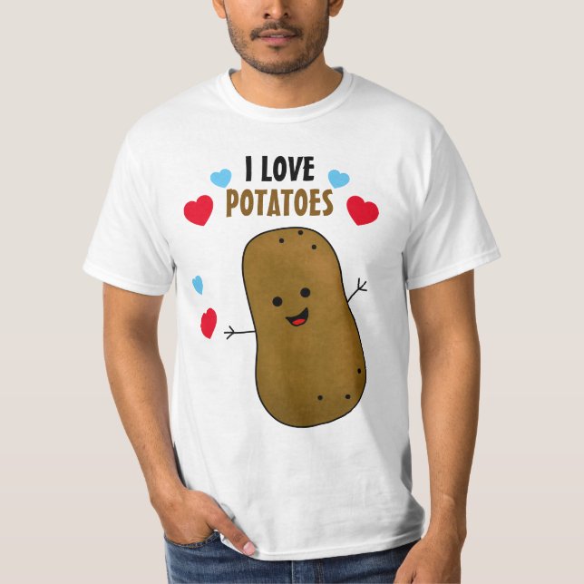 Camiseta Eu Amo Batatas  (Frente)