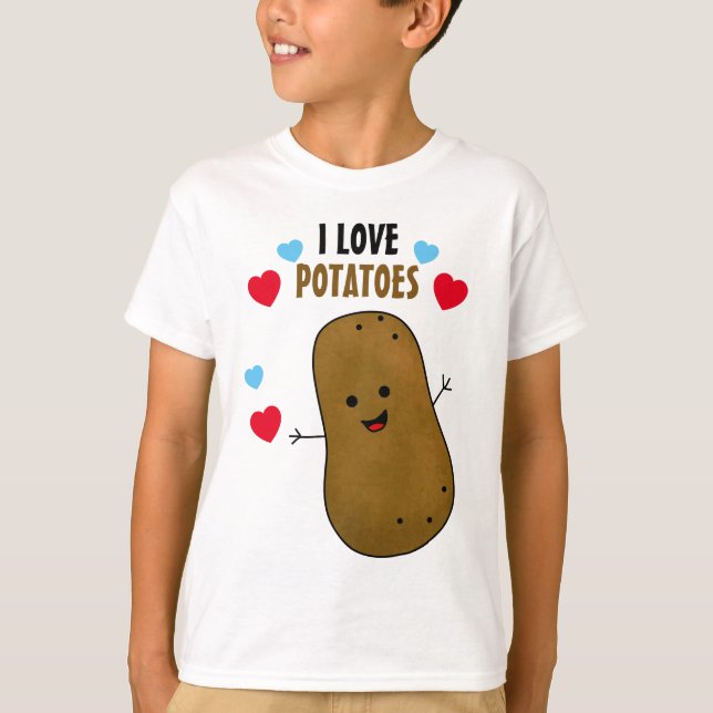 Camiseta Eu Amo Batatas  (Frente)