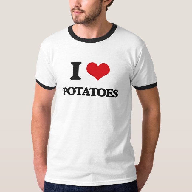 Camiseta Eu amo batatas (Frente)