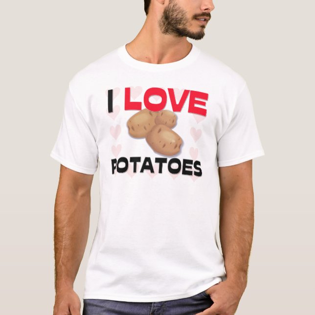 Camiseta Eu amo batatas (Frente)