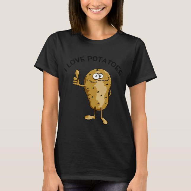 Camiseta Eu amo batatas (Frente)