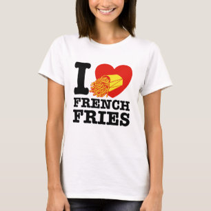 Camiseta Eu amo batatas fritas