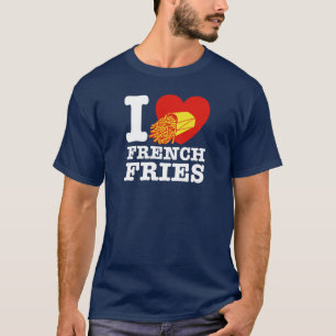 Camiseta Eu amo batatas fritas