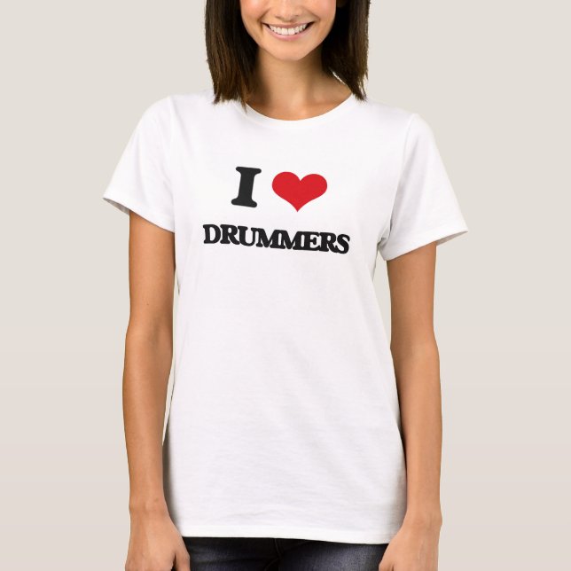 Camiseta Eu amo bateristas (Frente)