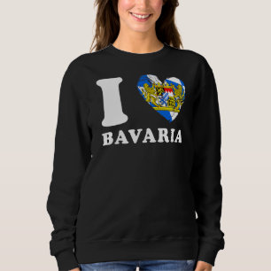 Camiseta Eu Amo Bavaria Heart Flag Bavaria