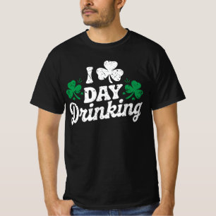 Camiseta Eu Amo Bebendo Durante o Dia Funny St Patrick's Da