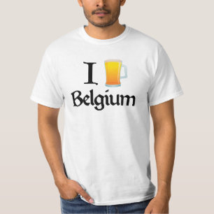 Camiseta Eu amo Bélgica