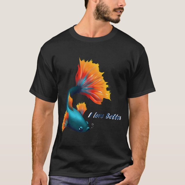 Camiseta Eu amo bettas (Frente)